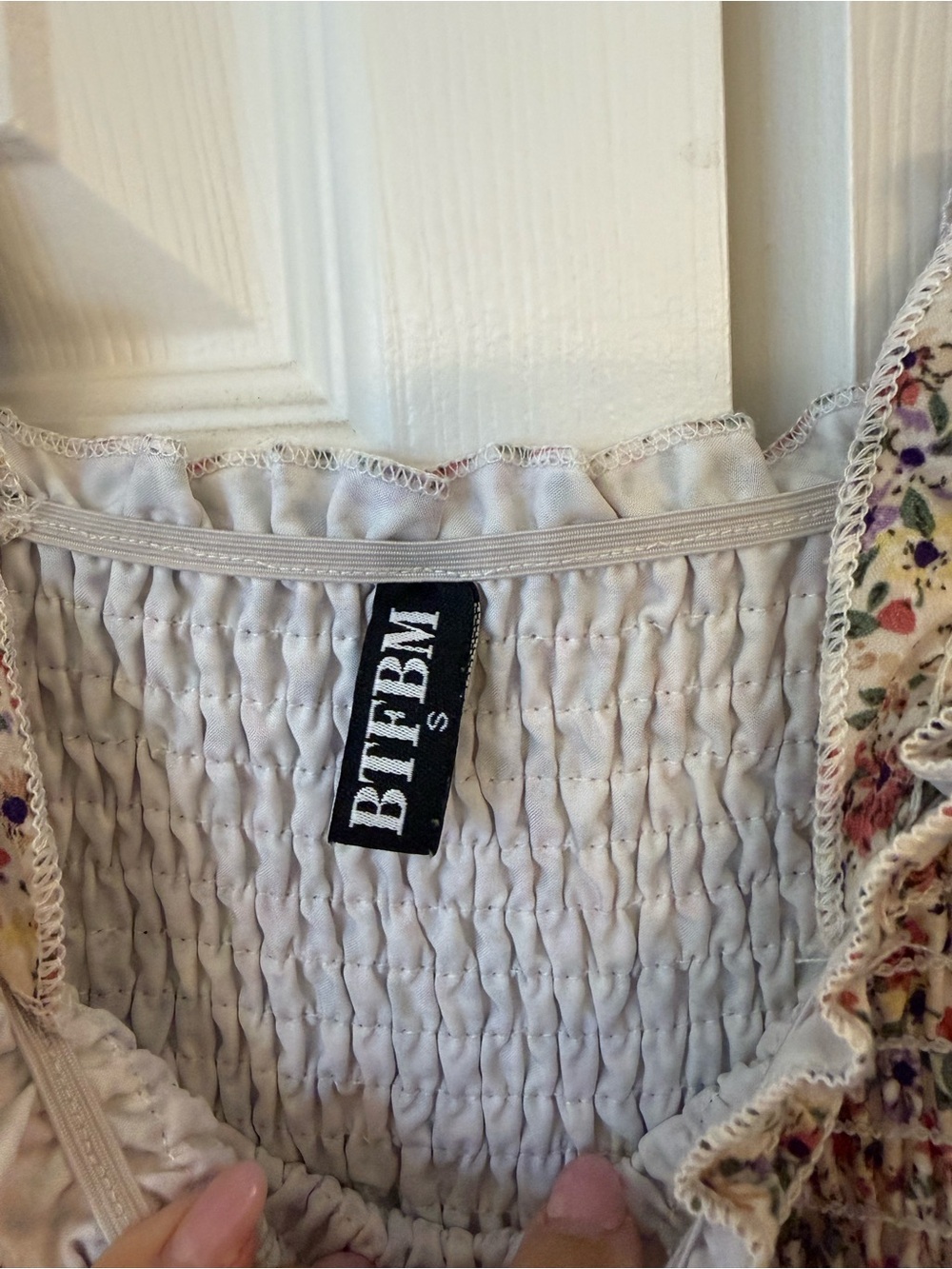 BTFBM Smocked Floral Tiered Boho Maxi Dress - Picture 2 of 3